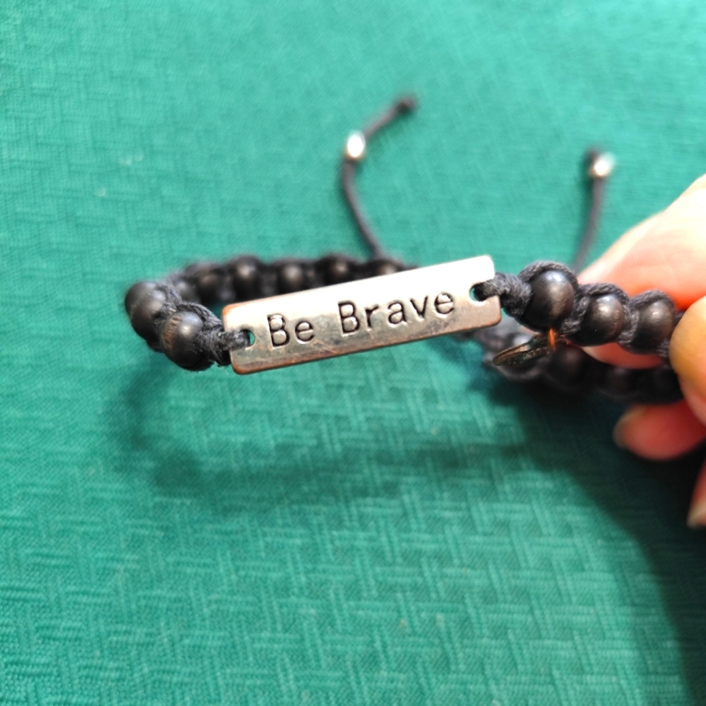 Be Brave Bracelet, Word Bracelet, Inspiration Bracelet